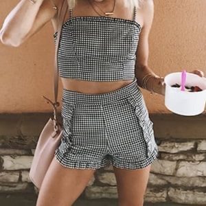 F21 Gingham Crop Top